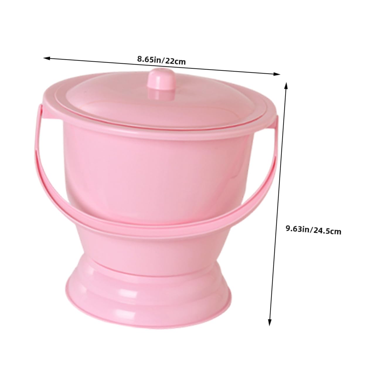 LIFKOME Portable Toddler Urinal Pot Sturdy Boys and Girls Car Toilet Thick Plastic Potty for Camping Easy to Clean Pink Design