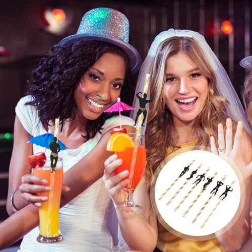 Pitillos dorados para fiestas despedida de soltera miniatura 6