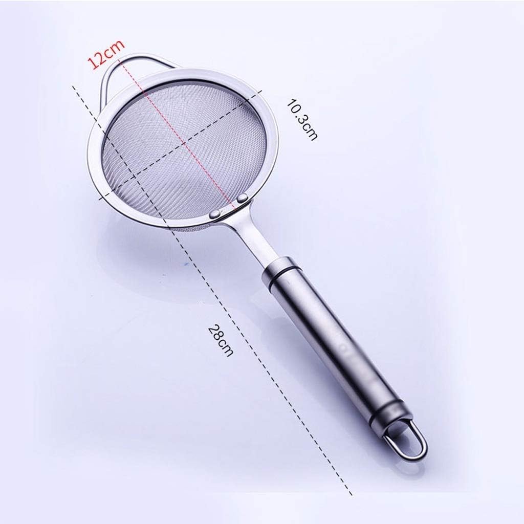 Food Strainers Kitchen Fine Mesh Strainer with Sturdy Handle and Wider Hook (Size : L) ()