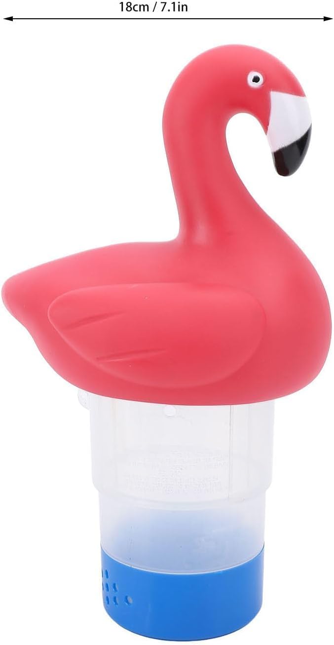 Dosificador flotante flamingo para tabletas de cloro de 3 pulgadas miniatura 3