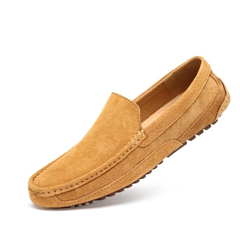Mens Casual Penny Shoes Suede Leather Loafers Moccasins Slip On Flats Driving Shoes2