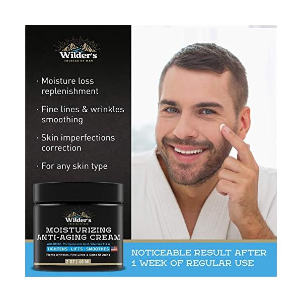 Men's Face Cream Moisturizer - Anti Aging Facial Skin Care - Made in USA - Collagen, Retinol, Hyaluronic Acid - Day & Night - Anti Wrinkle Lotion 2 oz