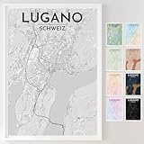 Mapdify Lugano personalisiertes Stadtposter, dein 