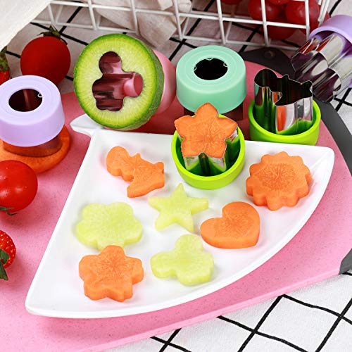 Magigift 1.5" Vegetable Cutter Shapes Set - Mini Cookie Cutters Fruit Cookie Pastry Stamps Mold For Kids Baking And Food Supplement Tools Accessories (8Pack) #TOP5