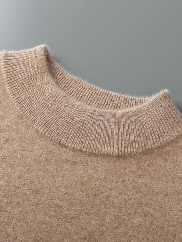 Men's Merino Wool Pullover Soft Warm O-Neck Casual Business Wool Sweater Tops4
