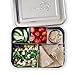 LunchBots Large Cinco Stainless Steel Lunch Container - Five Section Design Holds a Variety of Foods - Metal Bento Box - Dishwasher Safe - Stainless Lid