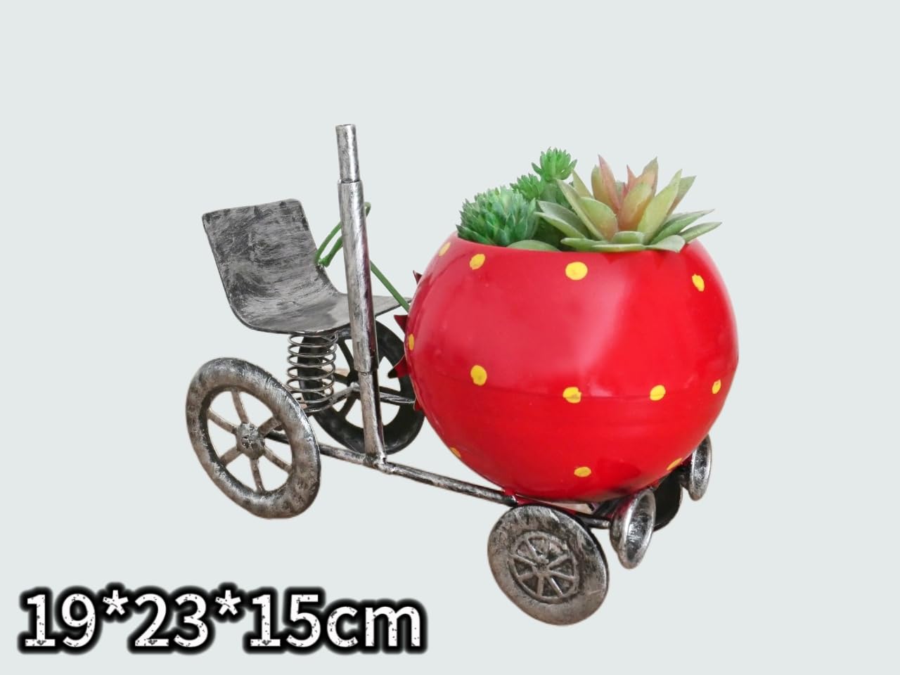 Bike Flower Pot Plant stand (Red) - Image 3
