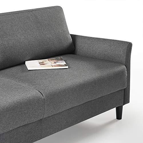 Image of ZINUS Jackie Loveseat Sofa, Easy, Tool-Free Assembly, Dark Grey