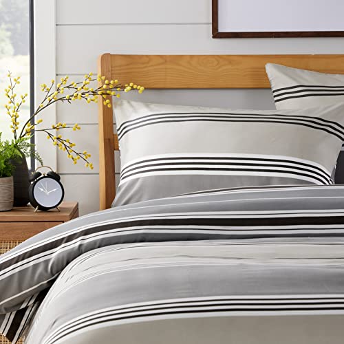 Olivia Rocco Easy Care Printed Duvet Cover Set 100% Polyester Breathable Stylish Comforter Reversible Quilted Bedding Bed Sets With Pillowcases HARLOW STRIPES DUVET SET - Image 2