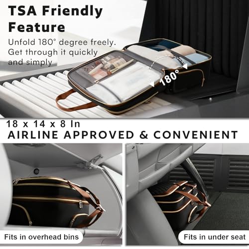 Image of Arcoyard Rolling Laptop Bag, Rolling Briefcase for Women with Waterproof Pocket, 16 Inch Computer Bag, Underseat Carry On Luggage with Wheels for Work Travel Business, Lightweight Black Brown