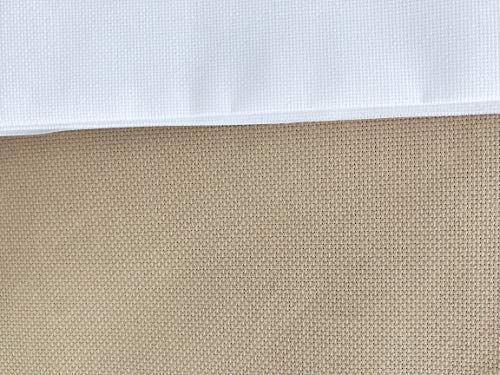 Image of 59 inch x 1 Yard 14ct Counted Cotton Aida Cloth Cross Stitch Fabric (Khaki)