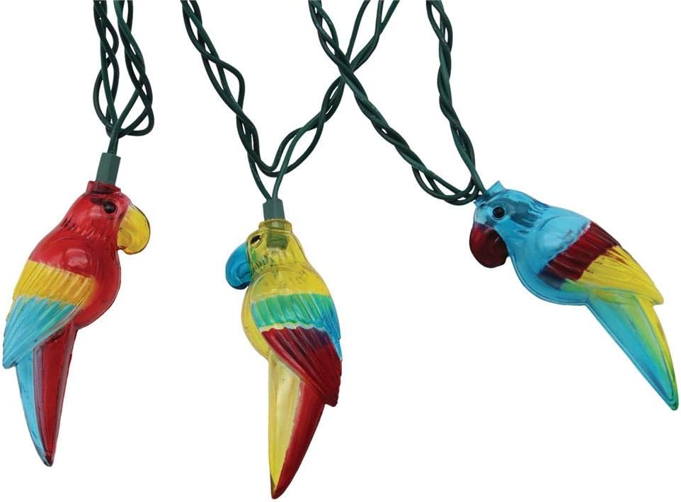 DEI Parrot Novelty Indoor/Outdoor String Lights, 8.5 Feet, 10 Lights