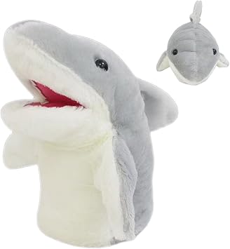 Animal Puppets   Soft Plush Toy, Shark Character, Hand Fit, Colorful Design | Role-Play Puppet Used In Interactive Stories, Parent-Child Theatre, School Activities, Or Birthday Entertainment