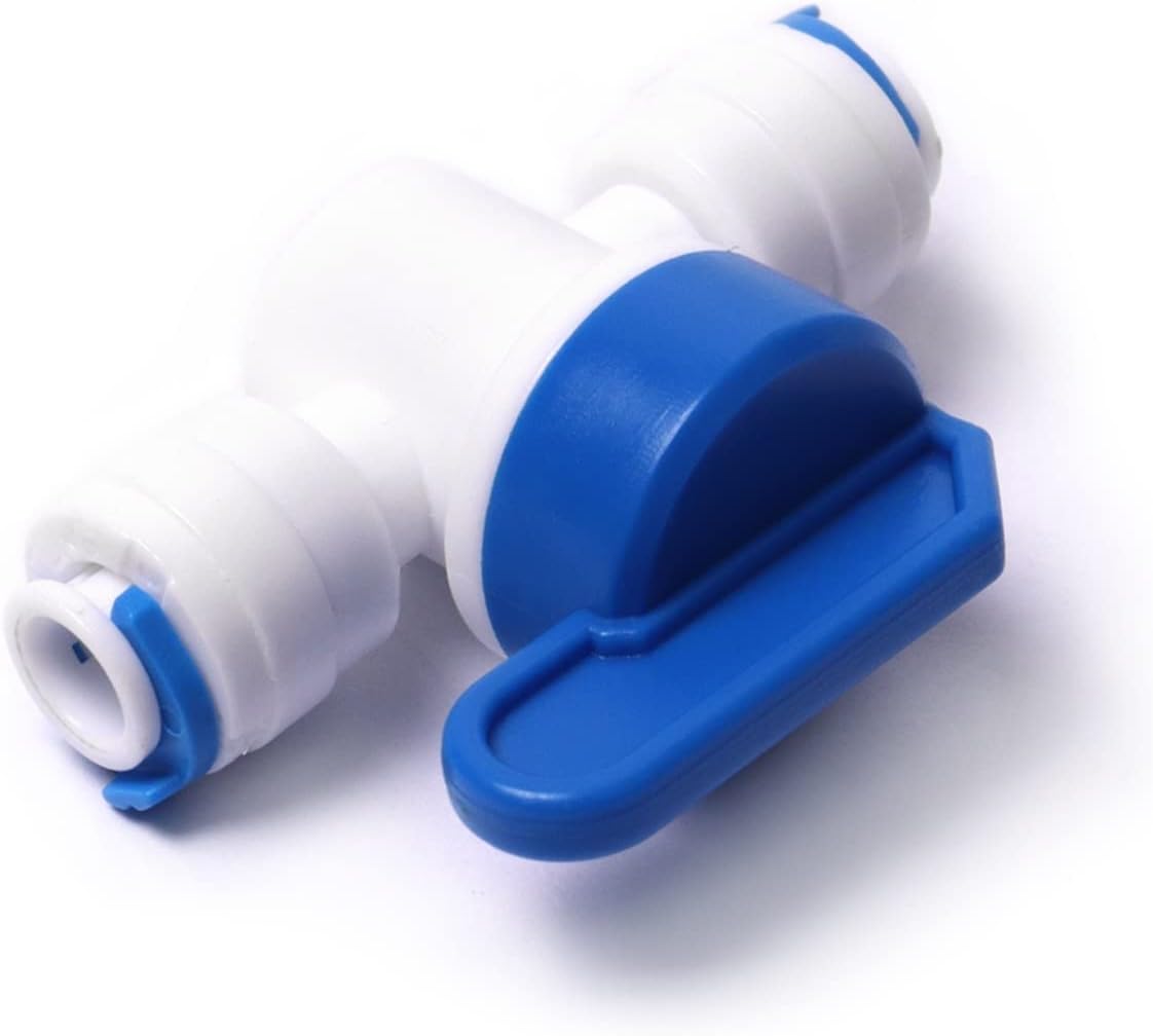 5X OD Tube 1/4" 6mm Ball Valve Quick Connect Shut Off Switch Fit for Water Purifier