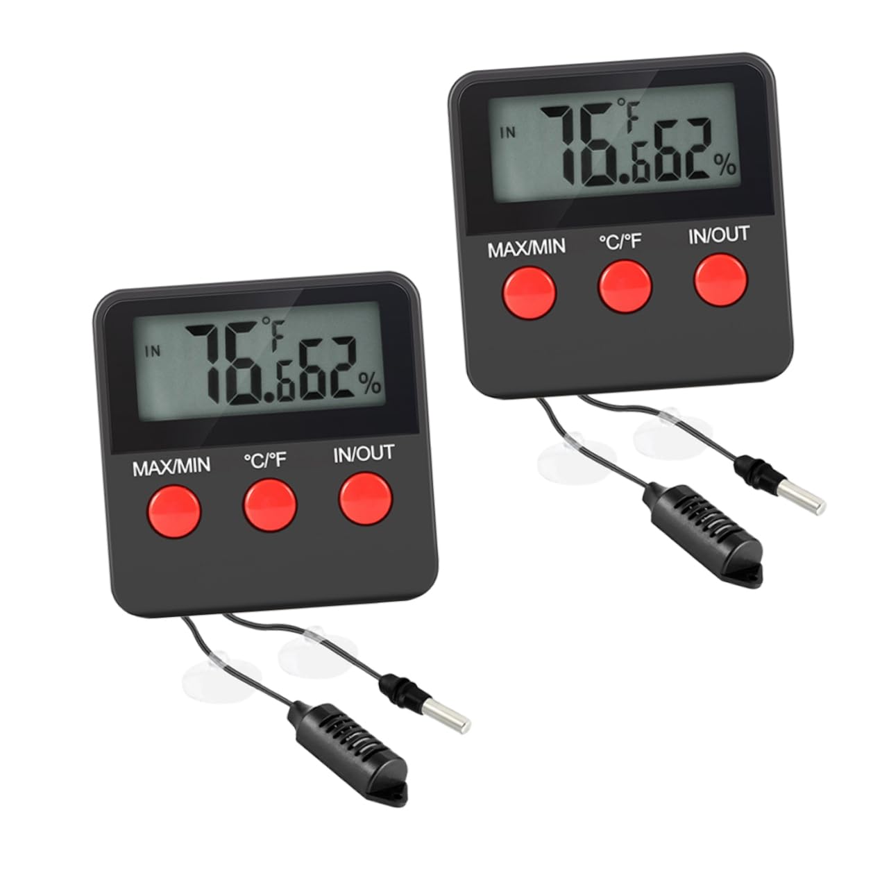 Yardwe 4sätze Digitaler Hygrometer Und Thermometer Für Terrarien Zur Präzisen Messung Von Temperatur Und Luftfeuchtigkeit Reptilientanks Und Brutkästen Für Reptilien Und