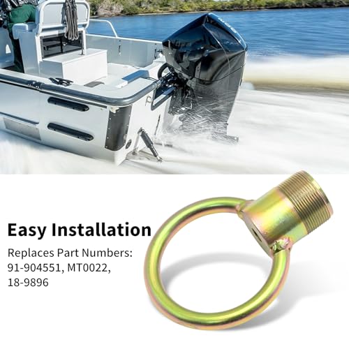 Image of Saihisday 91-904551 Outboard Lifting Ring Tool, Lifting Eye Tool Universal Lifting Ring, 1 1 /2 inch-16 TPI Threads, Replacement for Marine for Yamaha 2-Stroke 50Hp for Mercruiser MT0022 18-9896