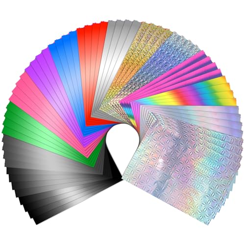 75 Sheets Reactive Foil Transfer Sheets 15 Colors 11.8x7.87inch Transfer Foil Paper for Crafts Metallic Toner Reactive Foils for DIY Craft Embossing Scrapbooking Paper Cards Making Planner Invitation