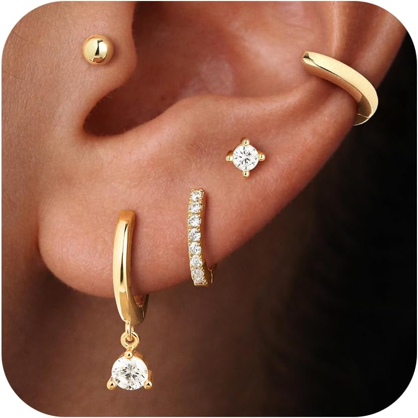 Jewelry Stack: Turandoss Gold Hoop Earrings for Women Trendy and Hypoallergenic