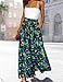 YESNO Women Wide Leg Pants High Waisted Floral Boho Palazzo Culottes Casual Flowy Tie Knot Trousers with Pockets 2XL PPS CR438