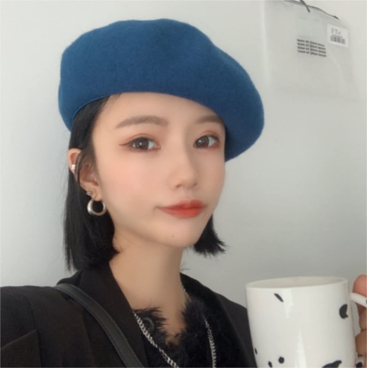Czapka Zimowa Vintage Beret Dla Kobiet Kaszmirowa Zimowa Retro Francuska Zimowa Francuska Płaska Czapka Dziewczęca Zimowa Kapelusz