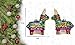 Set of 2 Hand Blown Glass Mexican Christmas Ornaments, Glass Pinata Mexican Ornaments for Christmas Tree