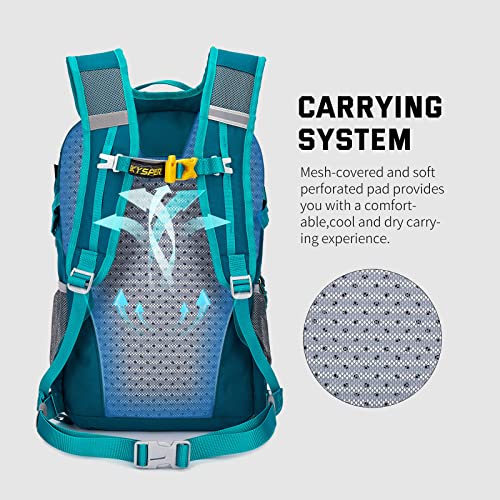 SKYSPER Leicht Wanderrucksack Klein Rucksack mit Rückenbelüftung Trekkingrucksack aus atmungsaktivem 3D Air Mesh Polyester Camping Outdoor Wandern Rucksack