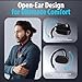 AI Translation Earbuds, Real-Time 143 Language & Accent Translator, Open Ear Wireless Bluetooth Earbuds with 120H Charge Case, Spanish/English/Japanese Voice Support, iOS & Android Compatible