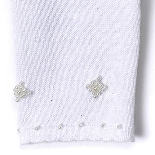 Little Girls Long Sleeve Pearl Beaded Cozy Soft Knit Sweater Cover Up Cardigan3