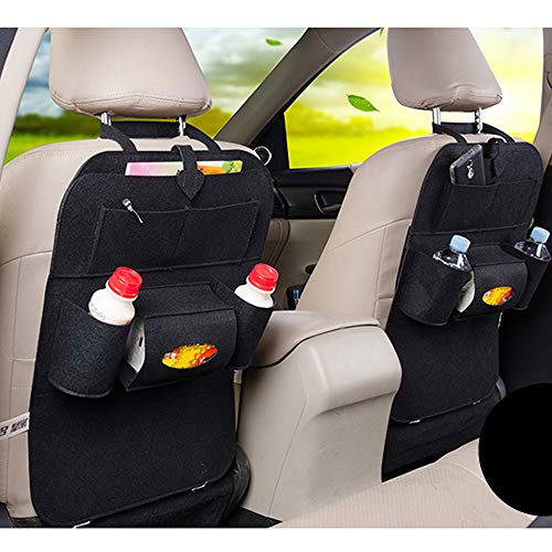 BBINHAN 2 Set De Protector del Asiento De Coche Y Organizador De Asientoprotector Aiento Coche Organizador Coche Kick Matsr Bandeja Multi
