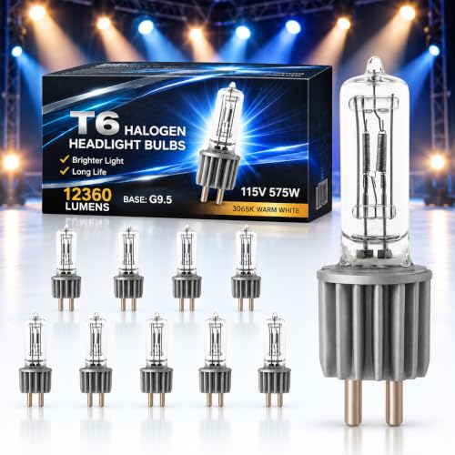 Image of HPL 575 /115 /X 54807 Halogen Bulbs 10 Pack, 575W 115V T6, G9.5 Stage Lamp