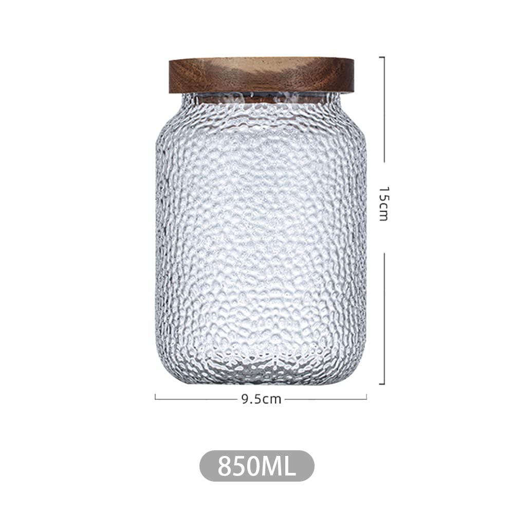 Barattolo, barattoli di vetro, contenitori for alimenti, confezione da 4 barattoli di vetro ermetici, con coperchi ermetici Contenitori in vetro da cucina for caffè, farina, zucchero, biscotti, spezie