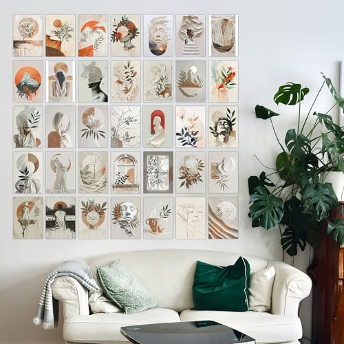 Image of Wallgasm Paper Boho Posters Set-Set Of 54, 4 X 6 Inches Posters Aesthetic Room Decor Item|Office Decor Item Mini Poster Set