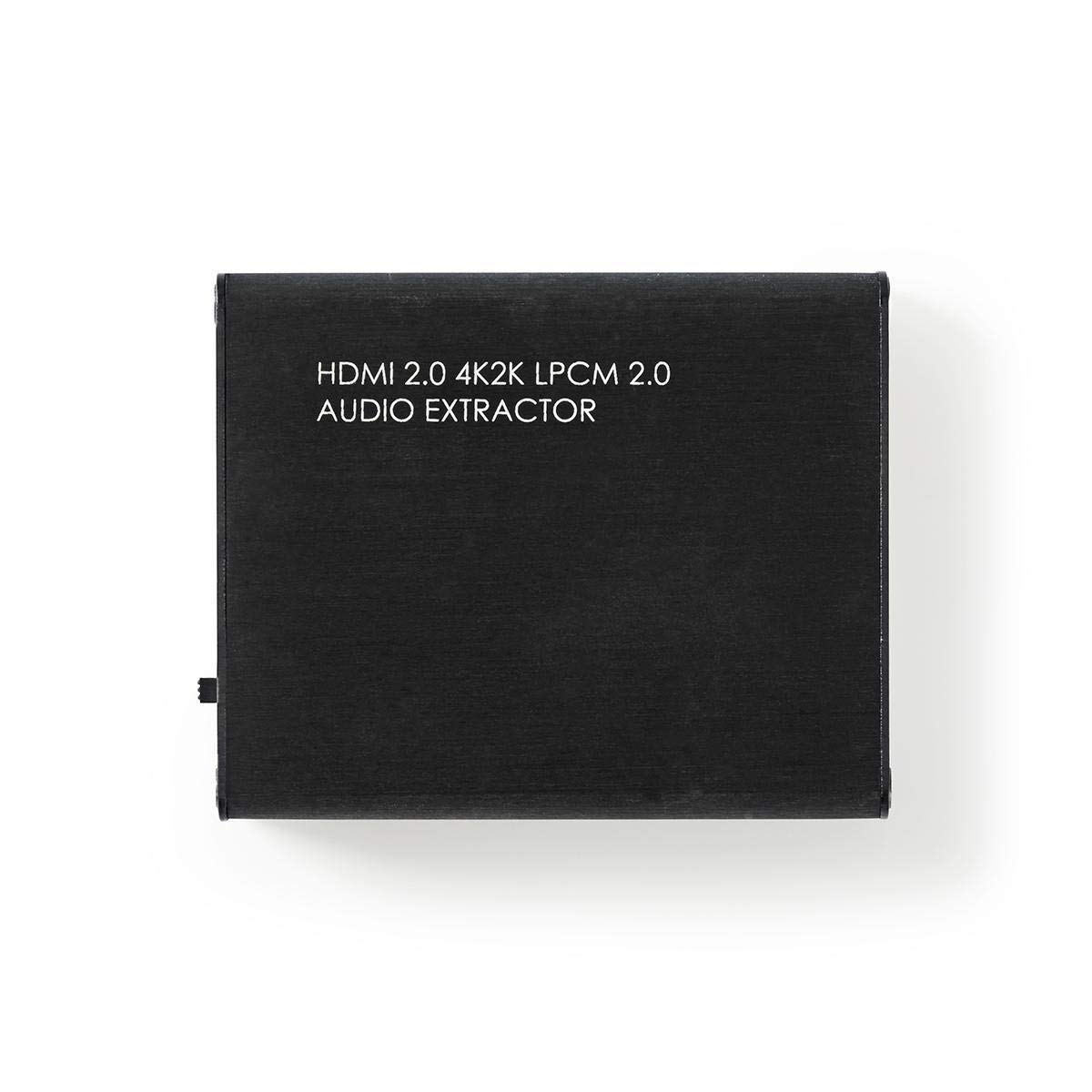 NEDIS HDMI-Audio-Extractor - Digital und Stereo - 1x HDMI-Eingang - 1x HDMI-Ausgang - Toslink - Schwarz, VEXT3470AT