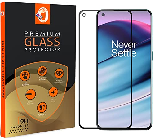 Image of STP FEEL Tempered Glass Screen Protector Compatible for OnePlus Nord CE 5G (6.43 Inch) HD Clear, Bubble-Free, Anti-Scratch Full Protection Durable Tempered Glass (Black, Pack of 1)