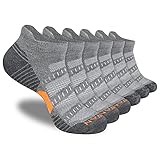 COOVAN Mens Ankle Athletic Socks Running Cushioned Breathable Casual Low Cut Tab Socks - 6 Pack