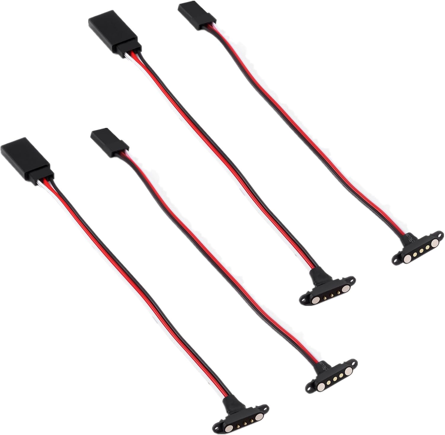 2 Sets Universal Magnetic Extension Cable JR ZH1.5 Wire Connector for RC Models Car Planes Drones (JR Wire)