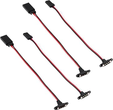 2 Sets Universal Magnetic Extension Cable JR ZH1.5 Wire Connector for RC Models Car Planes Drones JR Wire