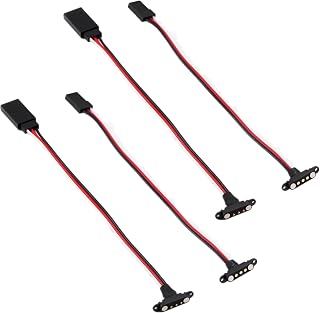 2 Sets Universal Magnetic Extension Cable JR ZH1.5 Wire Connector for RC Models Car Planes Drones (JR Wire)