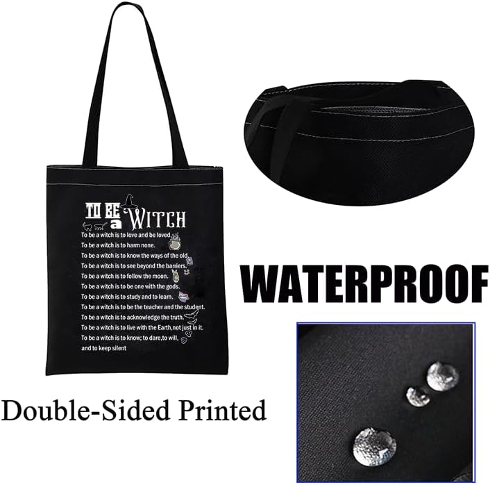 Miniatura 3 de PXTIDY Regalos de bruja para ser una bruja, bolsa de compras de bruja para Halloween, Wiccan y hermana pagana, regalo