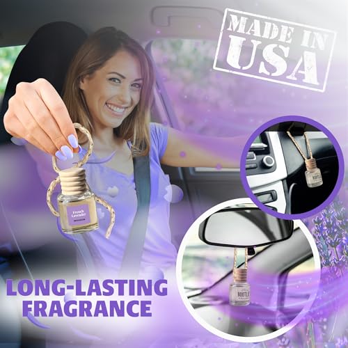 Image of Car Air Freshener Diffuser, Lavender Aromatherapy, Natural Fragrance Oil, Long Lasting, By Bootleg Collection, Made in USA
