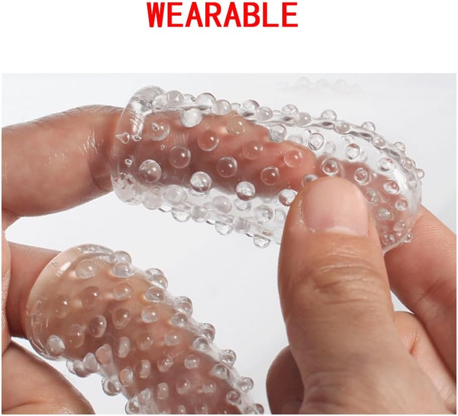Finger Vibrator Sleeves Accessories for Sex,G-Spot Clitoral Vagina Anal Nipple Sex Massager Stimulation,Adult Finger Sleeves Stimulator,Soft Silicone Sex Toys for Couples Lesbian Gay