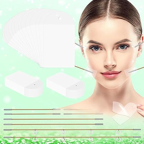 Bvcotor 180PCS Face Lift tape Invisible, Face Lift Tape with 8 bands, Neck Tape Lifting Invisible - Waterproof Instant V-Shaped Lifting Patches for Sagging Skin, Eyes, Double Chin & Wrinkles