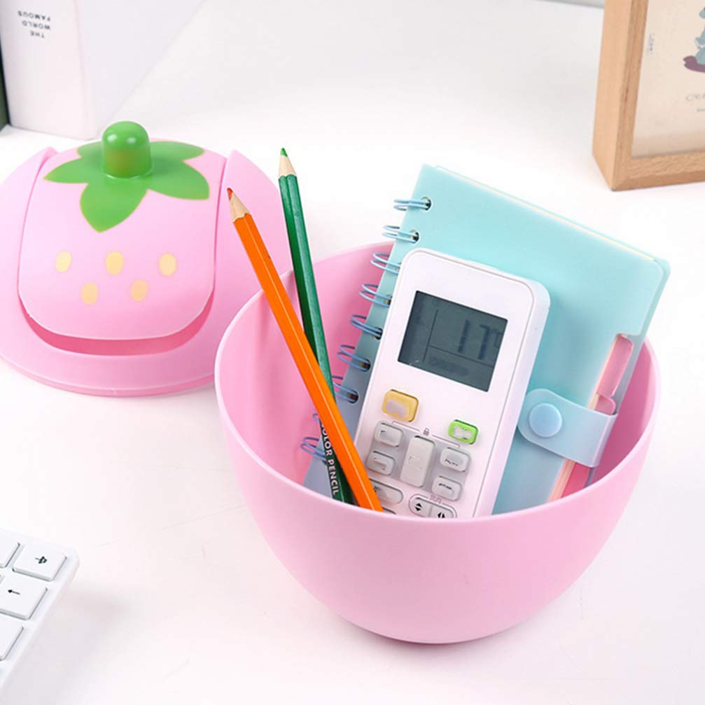 NUOBESTY Pink Plastic Mini Trash Can with Swing Lid, Fingerprint Resistant and Stain Proof, Ideal for Desktop, Office, Home, Bathroom, Kitchen, and Laundry Room