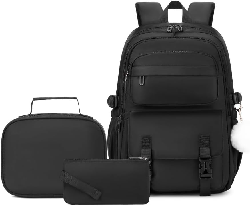 Product image of Kids Backpack for Girls - 3PCS Backpack for Girls Cute School Backpacks for Elementary Middle Kids School Bags with Lunch Box Pencil Case Set Travel Daypack Large Bookbags for Teens