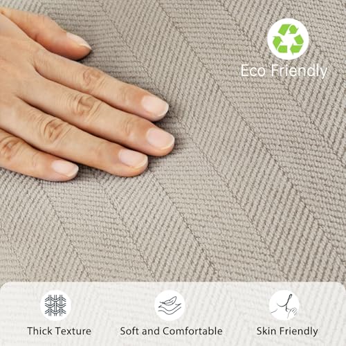 ZWJD Gray Pillow Covers 26x26 Set of 2 Chenille Pillow Covers with Elegant Design Soft and Luxurious Decorative Throw Pillows for Couch, Bed, and Home Decor