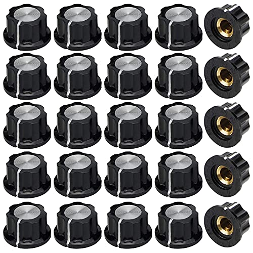 GTIWUNG 25 Piezas A01 Potenciómetro De Baquelita Tapón Sombrero, Giratorio Perillas Potenciómetro, Potenciómetro Guitarra Eléctrica Perillas de Tono Perilla de Potenciómetro Control de Volumen