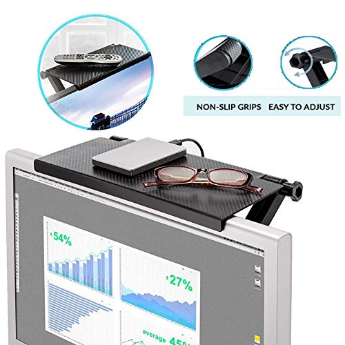 SHEMOK-Screen-Top-Shelf-for-Tv-Setup-Box-Shelf-Adjustable-Tv-Screen-Top-Storage-Shelf-Black