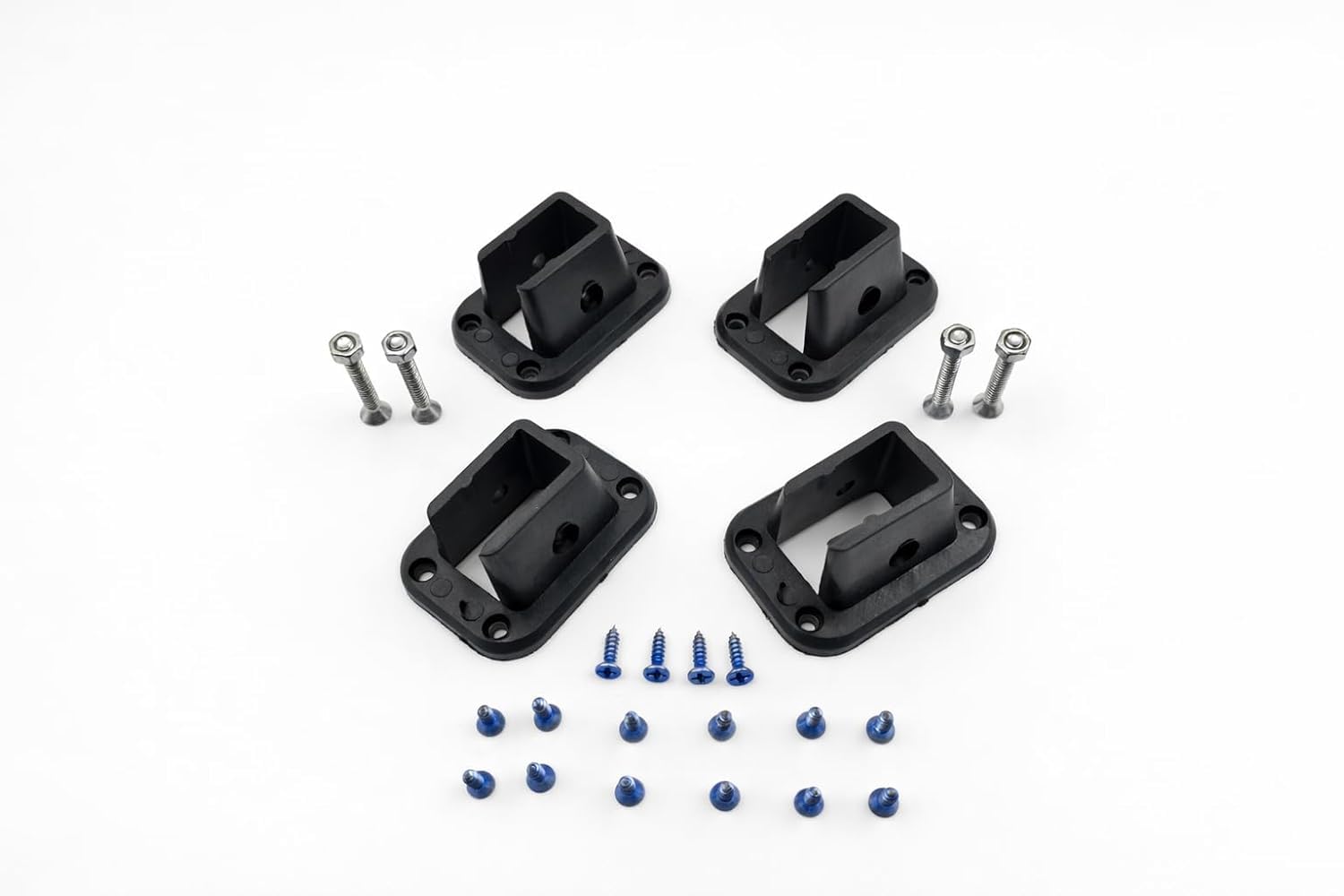 Foldable Laptop Table Leg Mounts, Heavy Duty Plastic Brackets with Screws & Bolts | Adjustable Folding Table Leg Support (Pack 4)-image-26