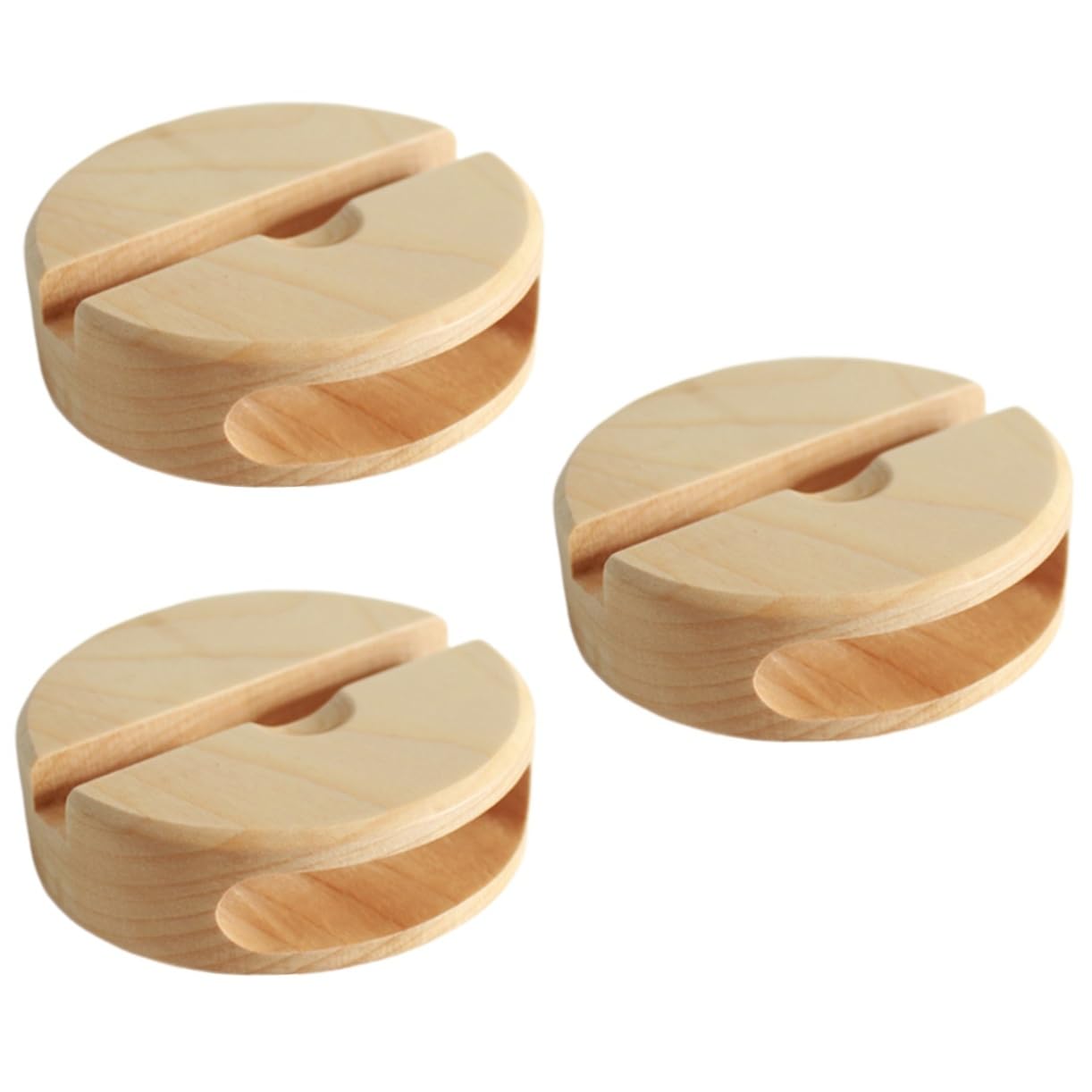 DOITOOL 3 Soportes Ergonómicos De Madera para Teléfono Móvil Soporte De Escritorio Amplificador De Sonido para El Hogar Y La Oficina.