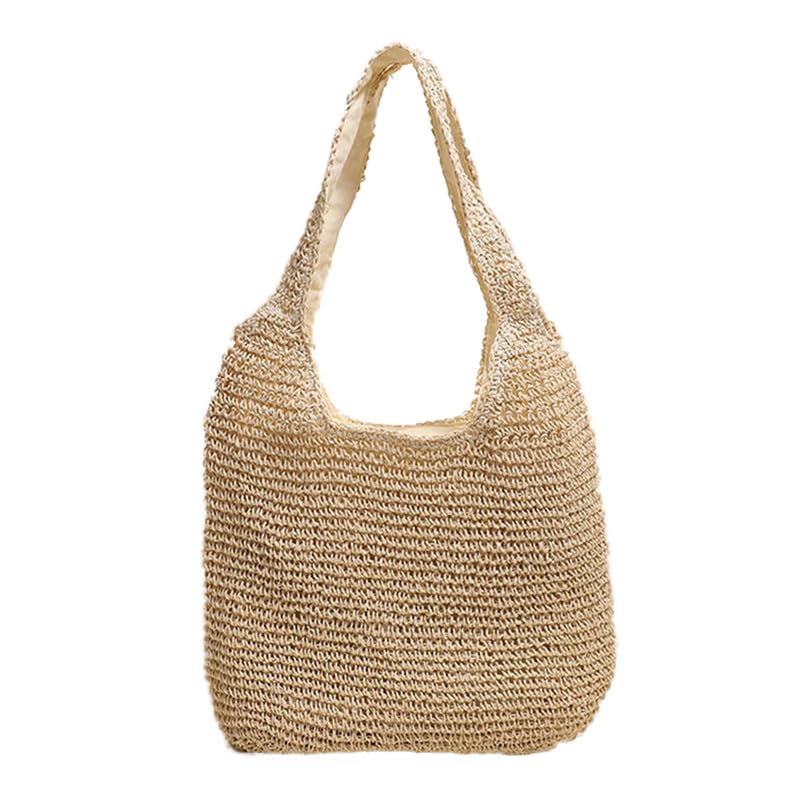 Sac à main grand sac fourre-tout tissé en paille pour femme, voyage et plage